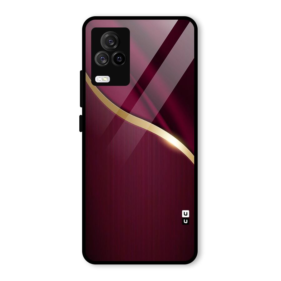 Smooth Maroon Glass Back Case for Vivo iQOO 7 Legend 5G