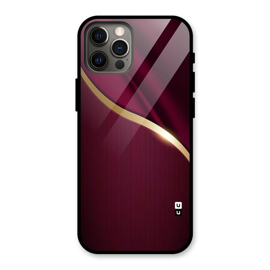 Smooth Maroon Glass Back Case for iPhone 12 Pro