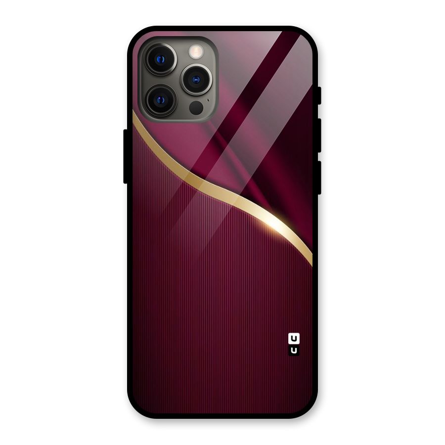 Smooth Maroon Glass Back Case for iPhone 12 Pro Max
