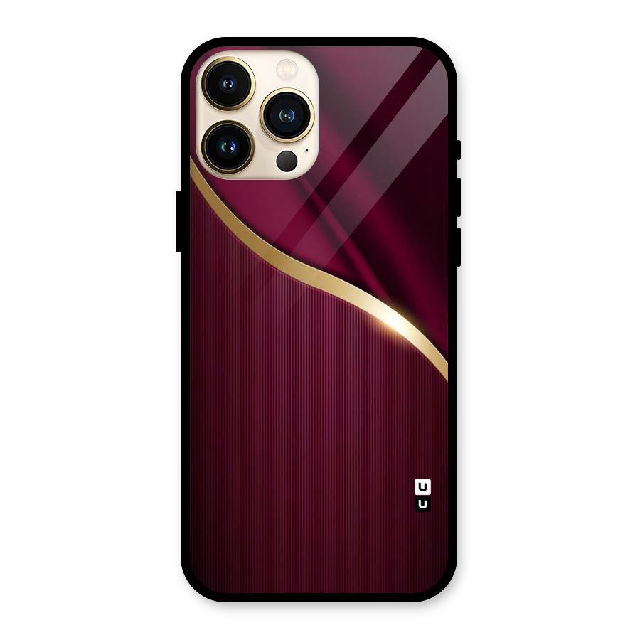 Smooth Maroon Glass Back Case for iPhone 13 Pro Max