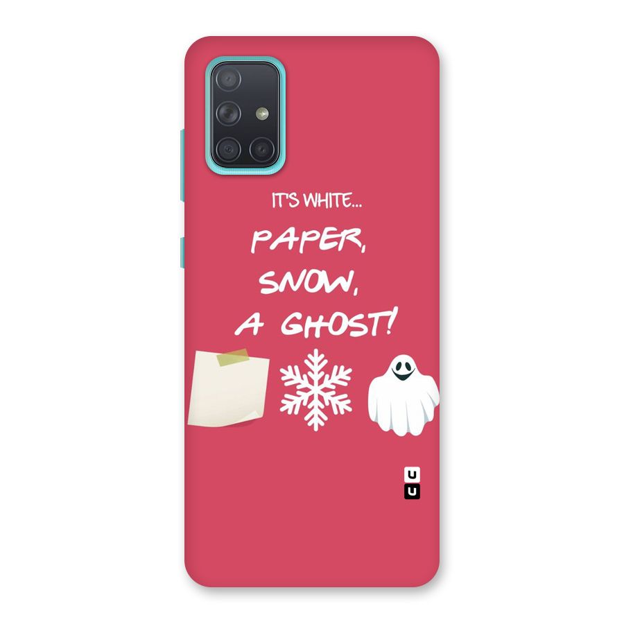 Snow Paper Back Case for Galaxy A71