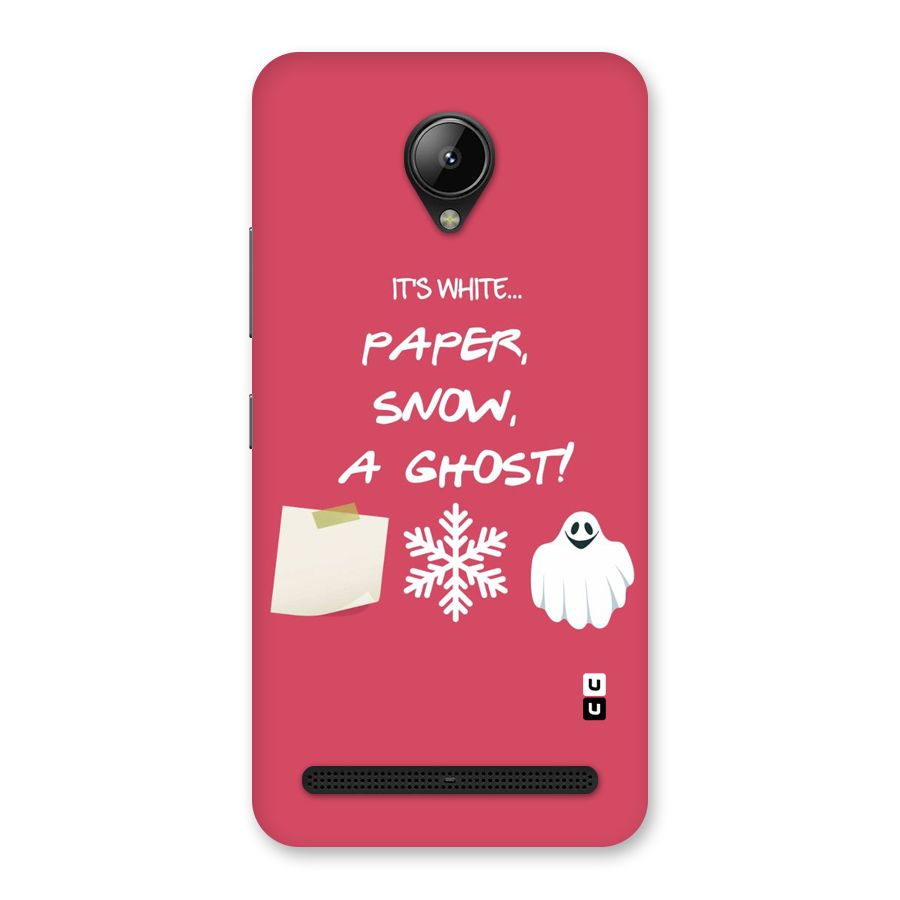 Snow Paper Back Case for Lenovo C2