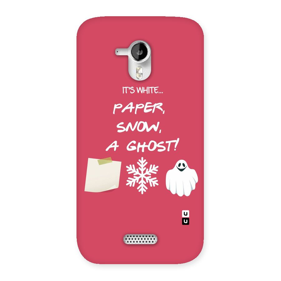Snow Paper Back Case for Micromax Canvas HD A116