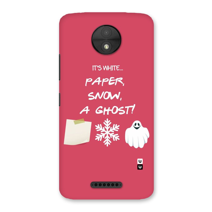 Snow Paper Back Case for Moto C