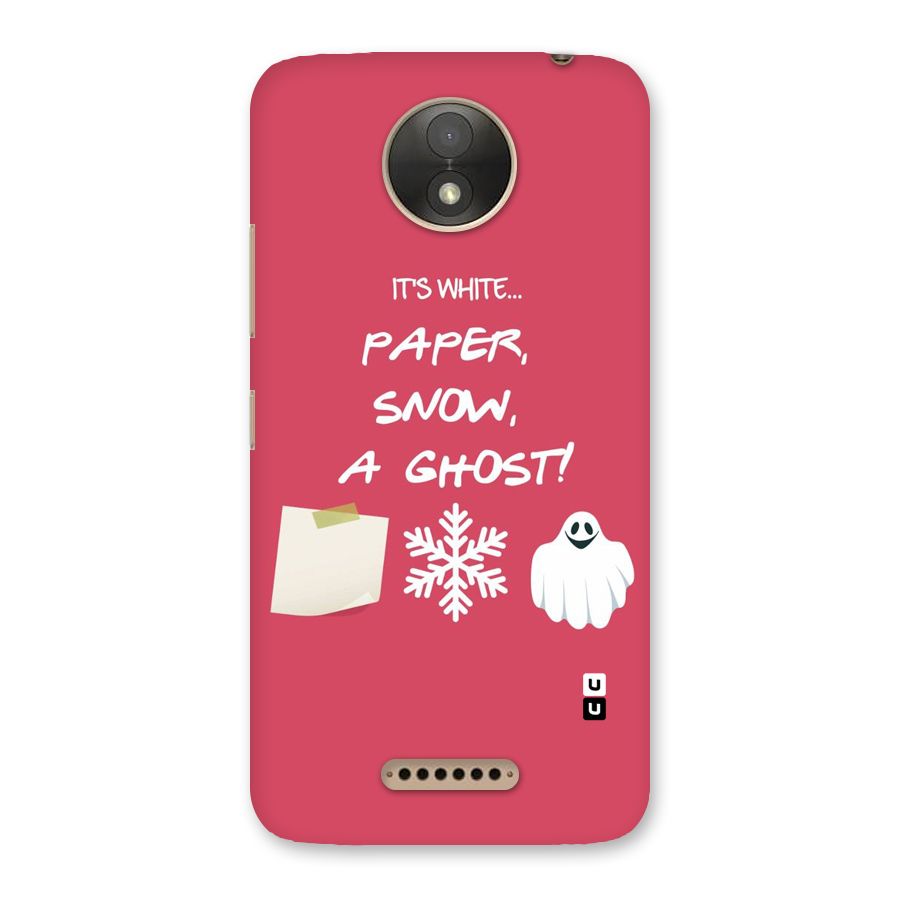 Snow Paper Back Case for Moto C Plus