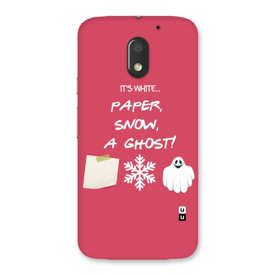 Snow Paper Back Case for Moto E3 Power
