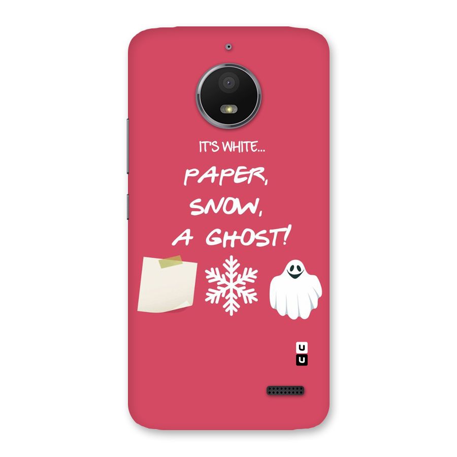Snow Paper Back Case for Moto E4