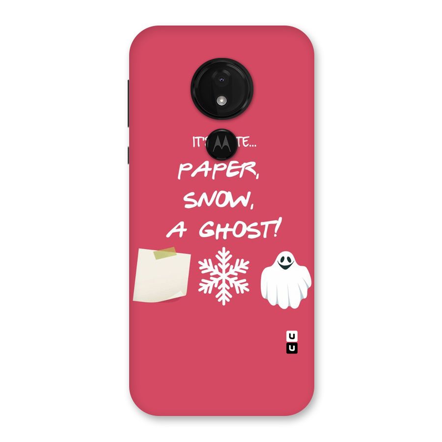 Snow Paper Back Case for Moto G7 Power