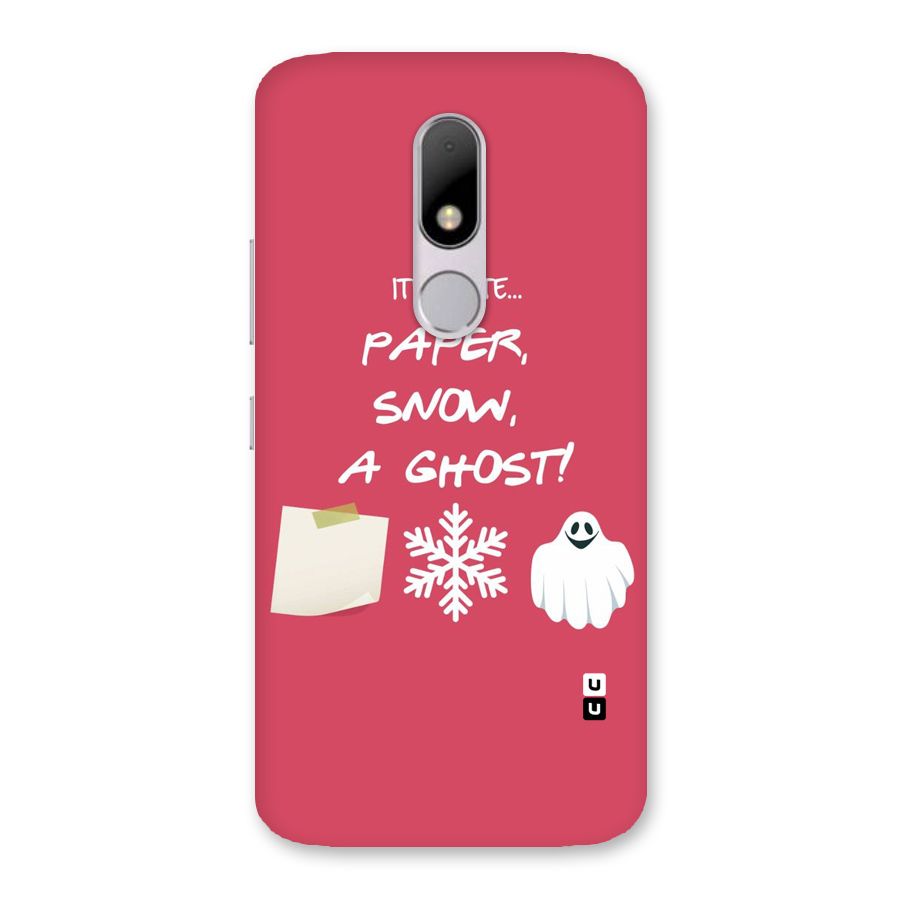 Snow Paper Back Case for Moto M