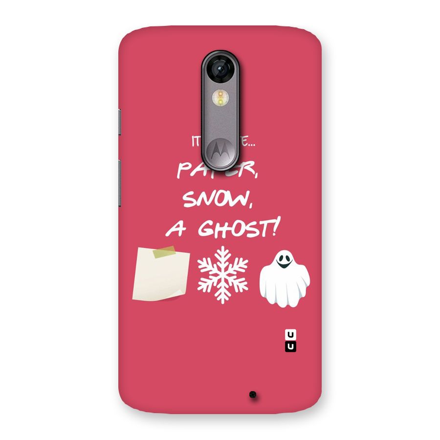 Snow Paper Back Case for Moto X Force