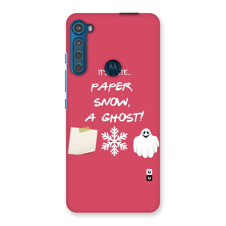 Snow Paper Back Case for Motorola One Fusion Plus