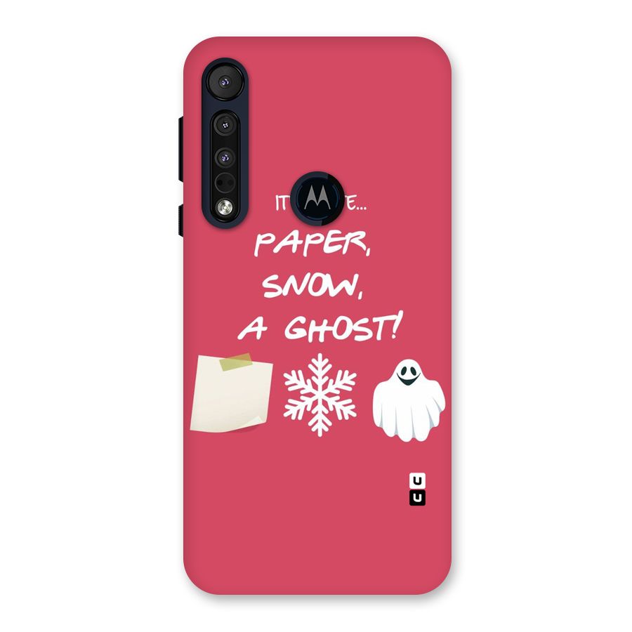 Snow Paper Back Case for Motorola One Macro