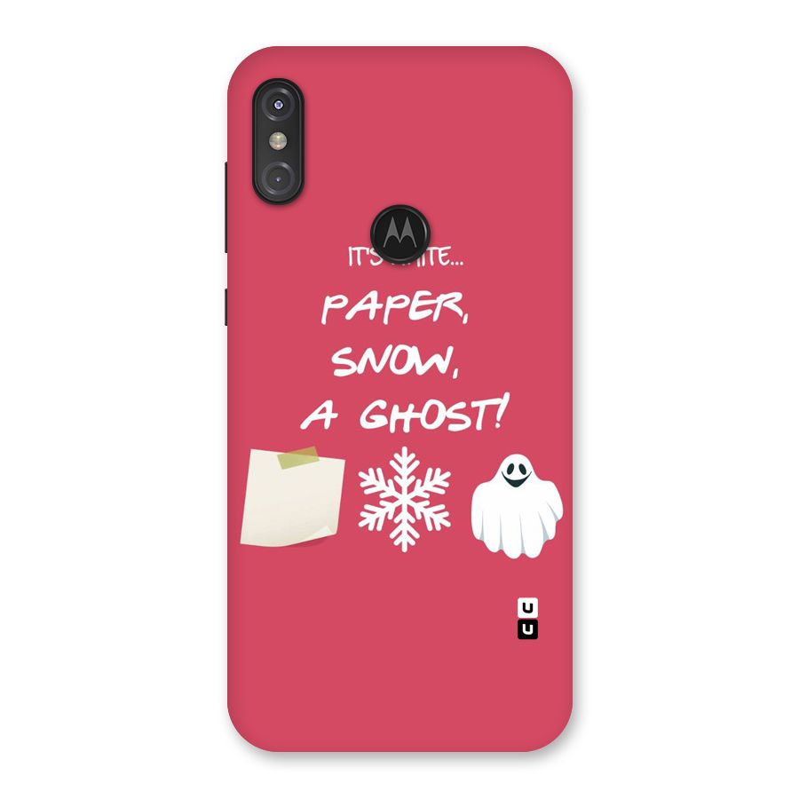 Snow Paper Back Case for Motorola One Power