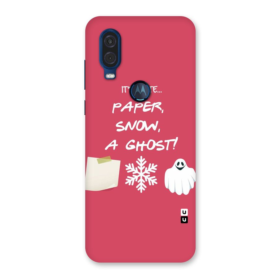 Snow Paper Back Case for Motorola One Vision