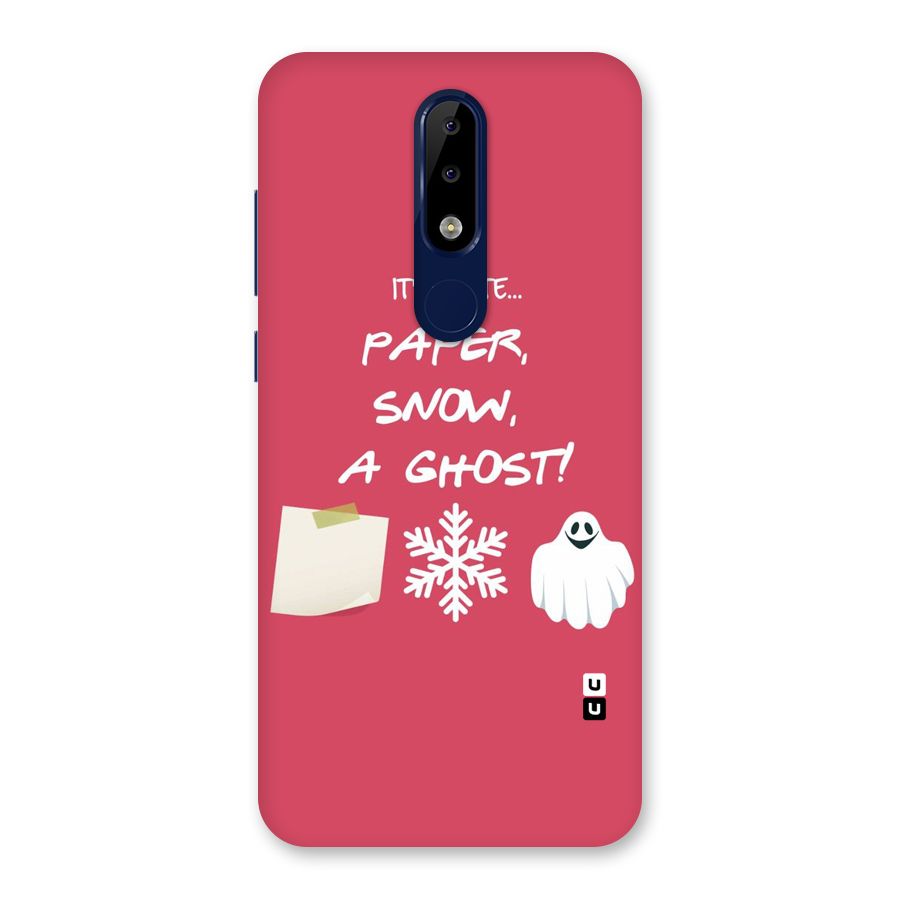 Snow Paper Back Case for Nokia 5.1 Plus