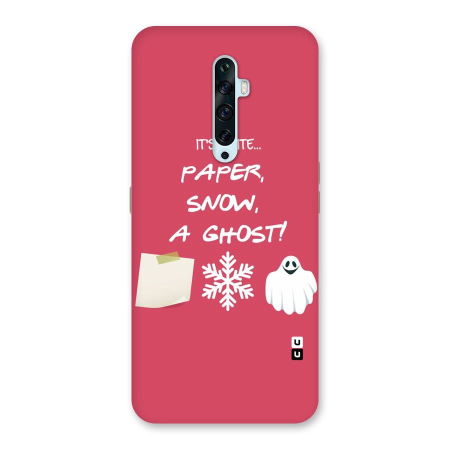 Snow Paper Back Case for Oppo Reno2 F