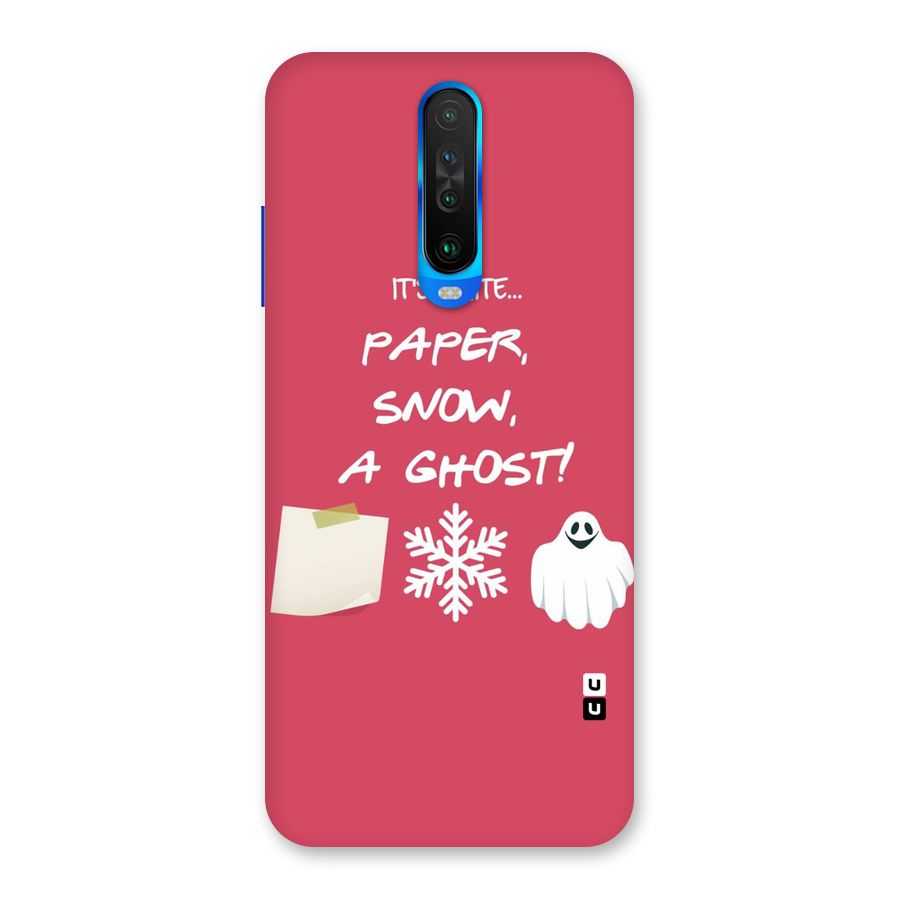 Snow Paper Back Case for Poco X2