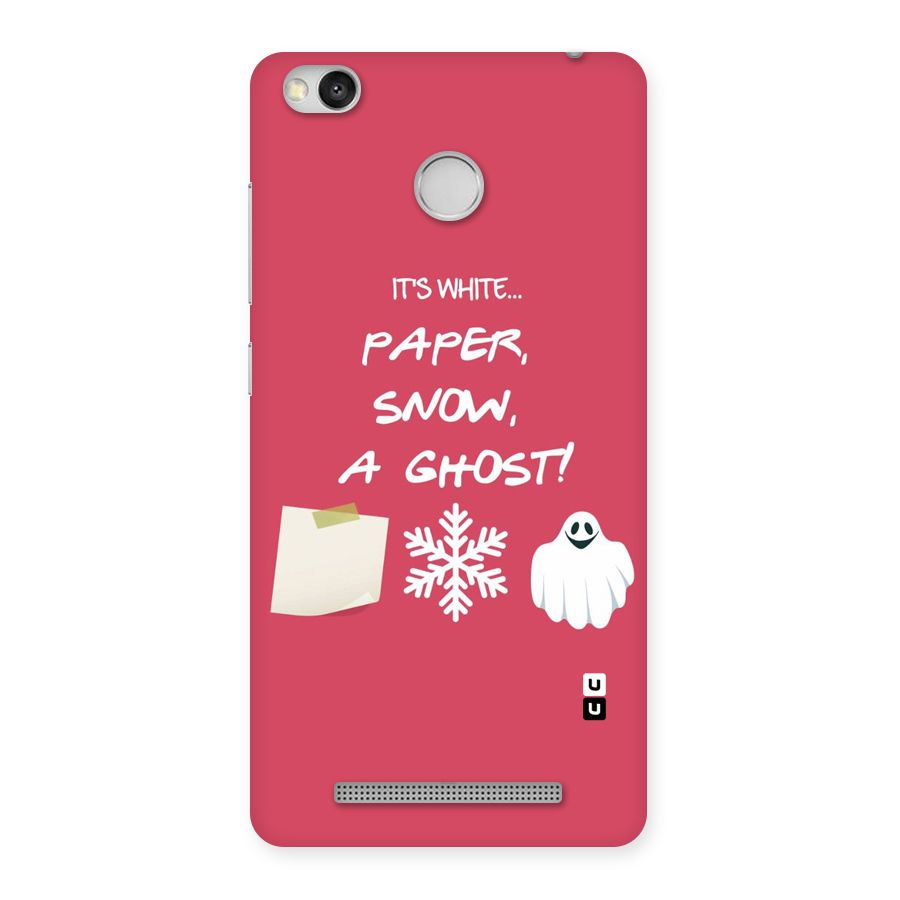 Snow Paper Back Case for Redmi 3S Prime
