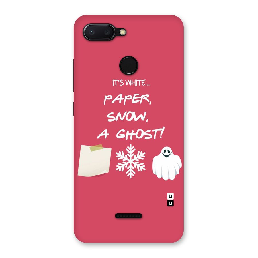 Snow Paper Back Case for Redmi 6