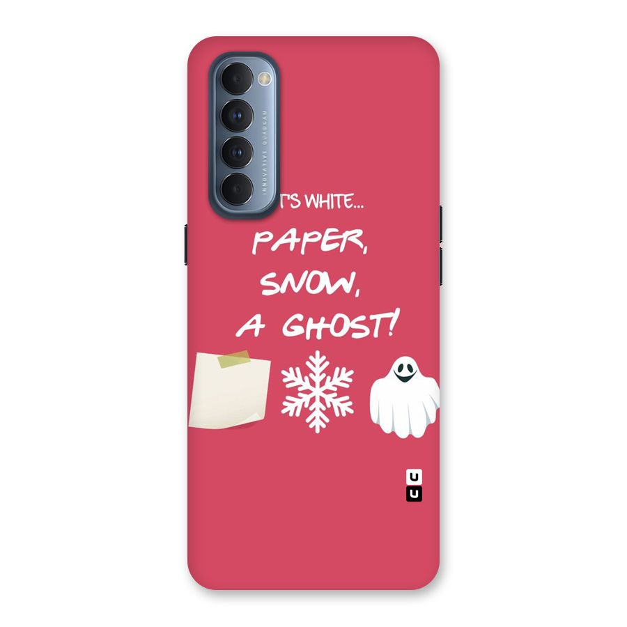 Snow Paper Back Case for Reno4 Pro