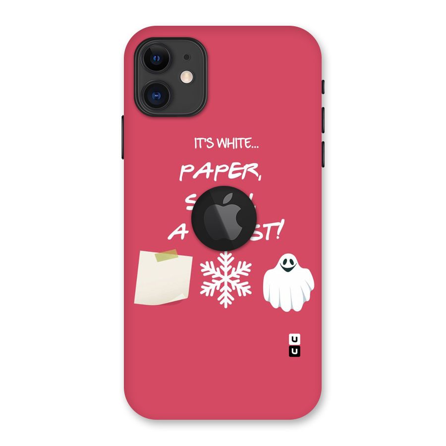 Snow Paper Back Case for iPhone 11 Logo Cut