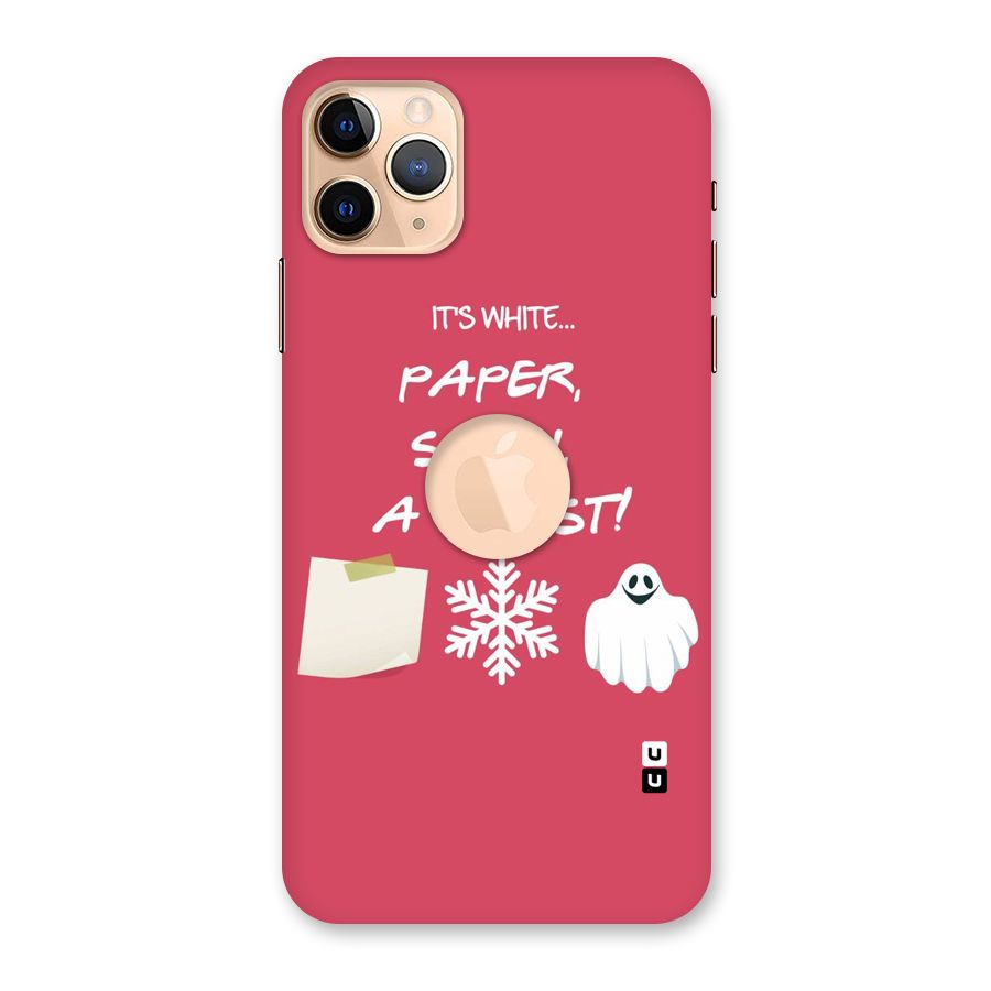Snow Paper Back Case for iPhone 11 Pro Max Logo Cut