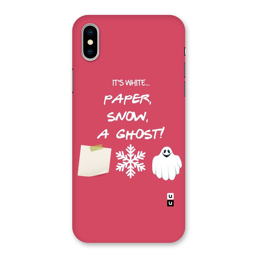 Snow Paper Back Case for iPhone XS