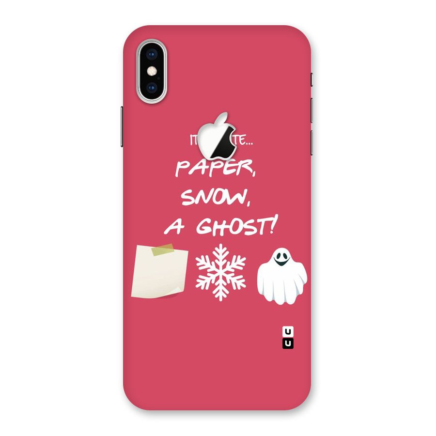 Snow Paper Back Case for iPhone XS Max Apple Cut