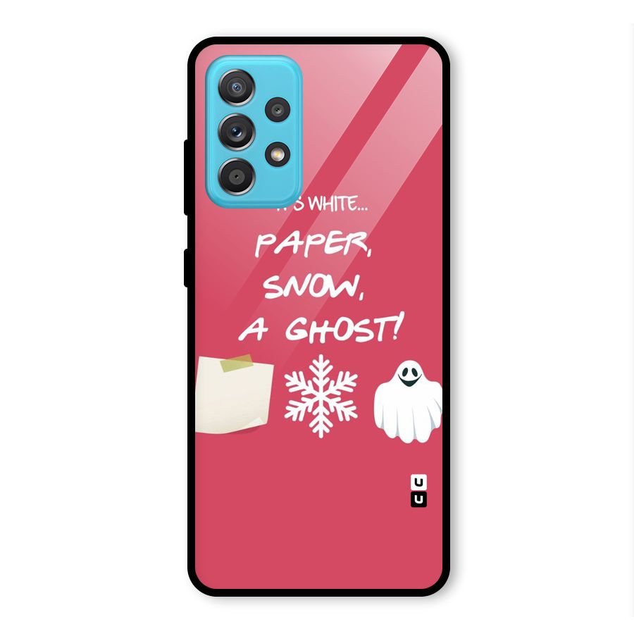 Snow Paper Glass Back Case for Galaxy A52
