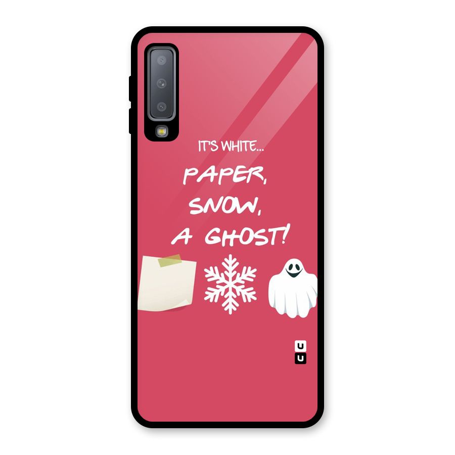 Snow Paper Glass Back Case for Galaxy A7 (2018)