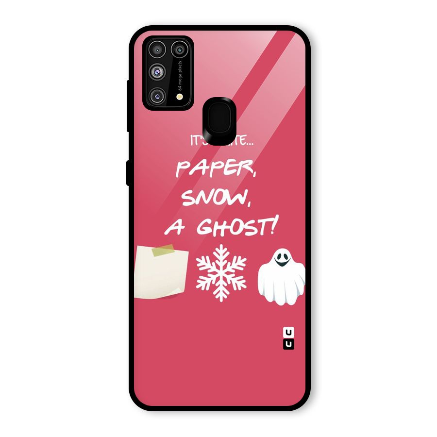 Snow Paper Glass Back Case for Galaxy F41