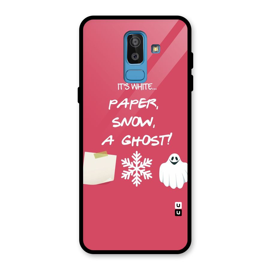 Snow Paper Glass Back Case for Galaxy J8