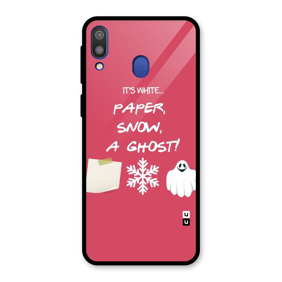 Snow Paper Glass Back Case for Galaxy M20