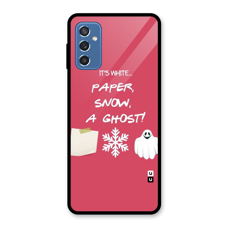 Snow Paper Glass Back Case for Galaxy M52 5G