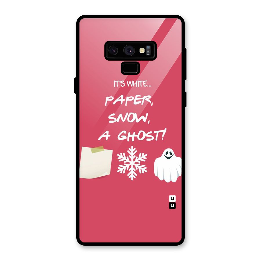 Snow Paper Glass Back Case for Galaxy Note 9