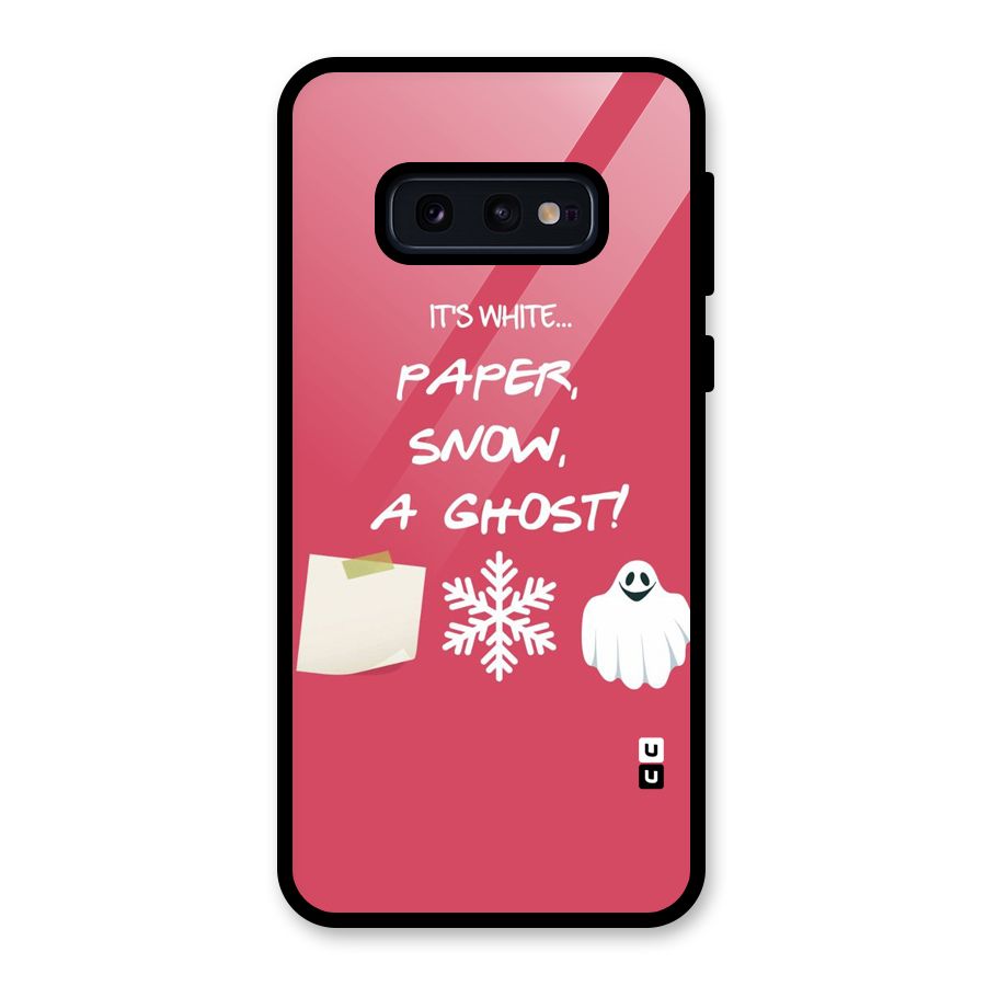Snow Paper Glass Back Case for Galaxy S10e
