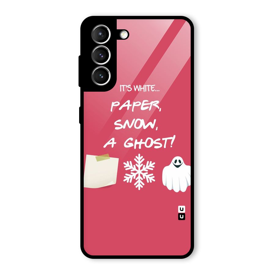 Snow Paper Glass Back Case for Galaxy S21 5G