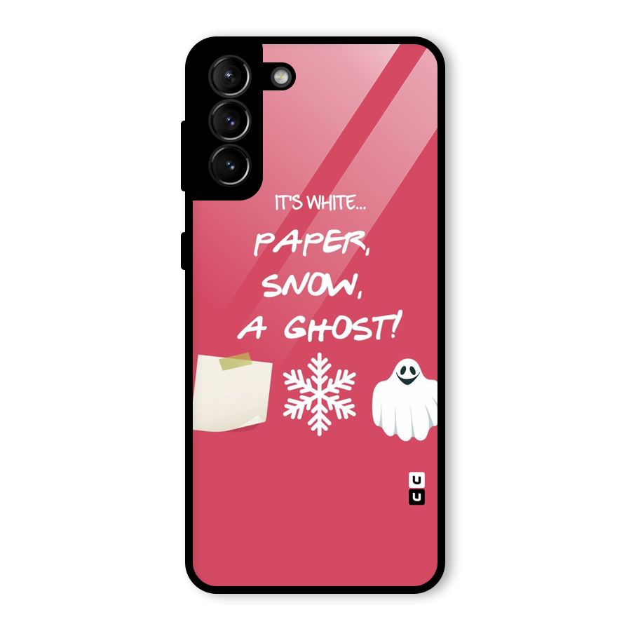Snow Paper Glass Back Case for Galaxy S21 Plus