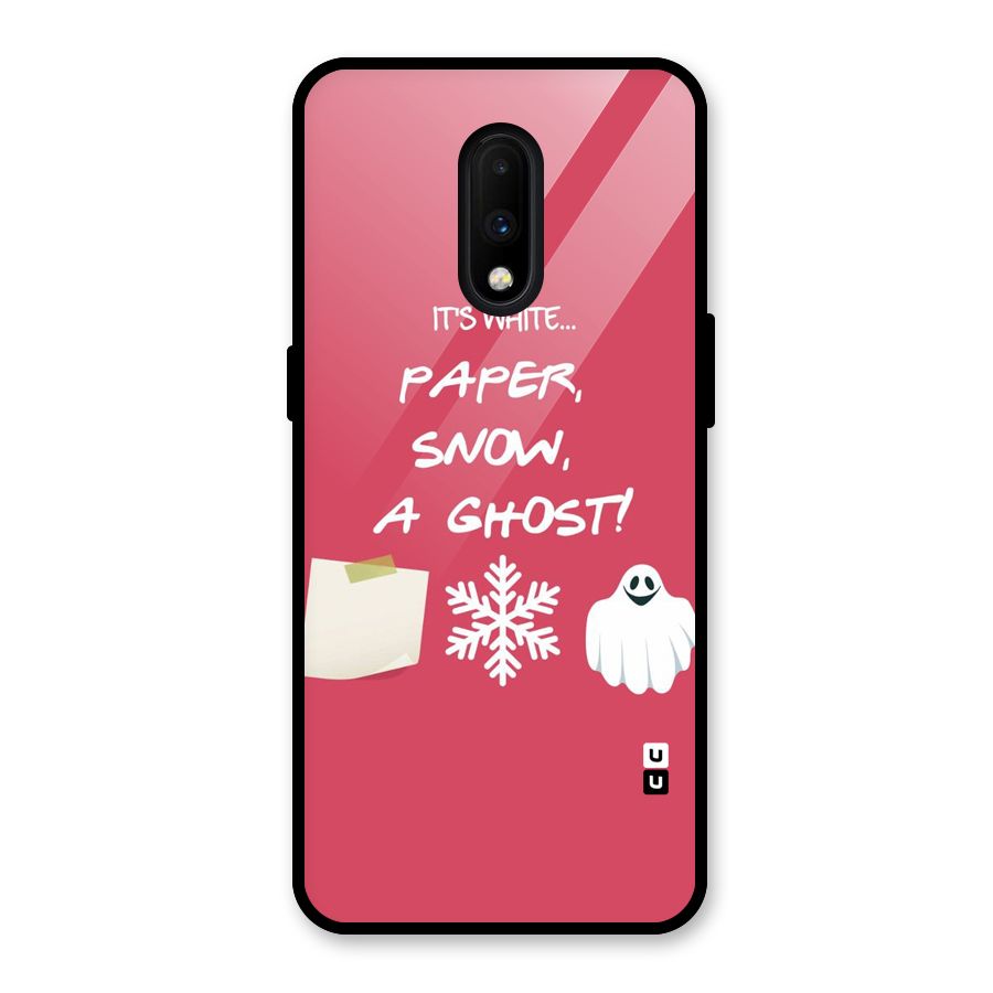Snow Paper Glass Back Case for OnePlus 7
