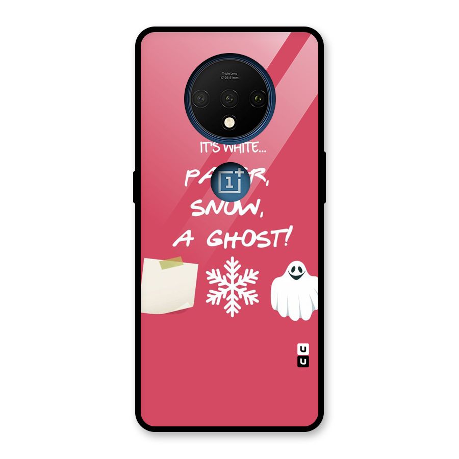 Snow Paper Glass Back Case for OnePlus 7T