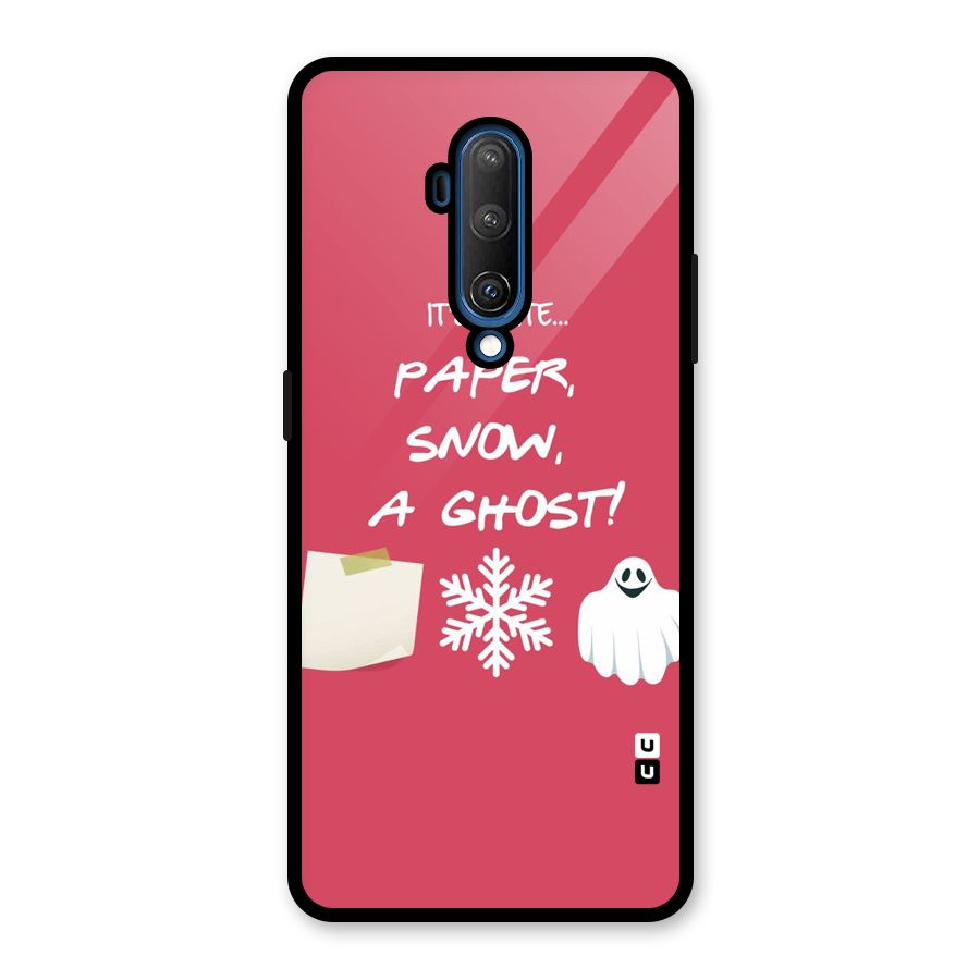 Snow Paper Glass Back Case for OnePlus 7T Pro