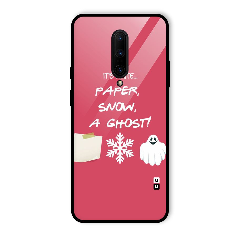 Snow Paper Glass Back Case for OnePlus 7 Pro