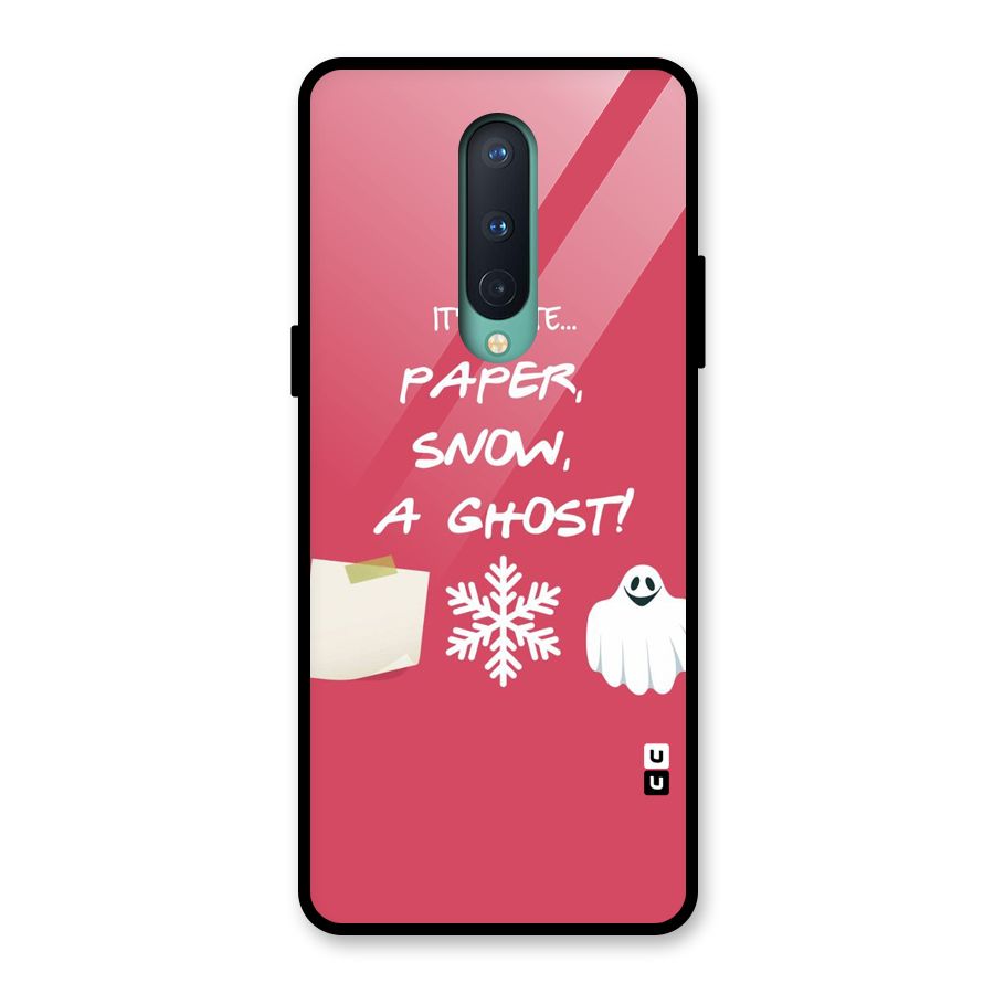 Snow Paper Glass Back Case for OnePlus 8