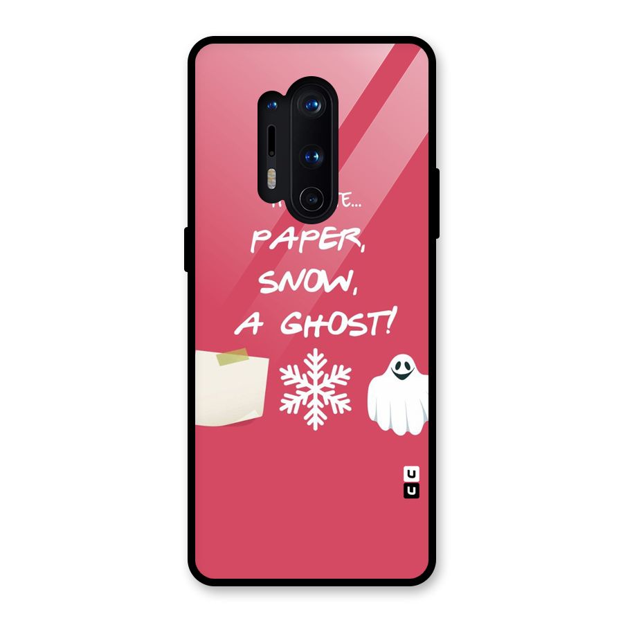 Snow Paper Glass Back Case for OnePlus 8 Pro