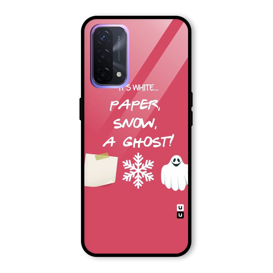 Snow Paper Glass Back Case for Oppo A74 5G