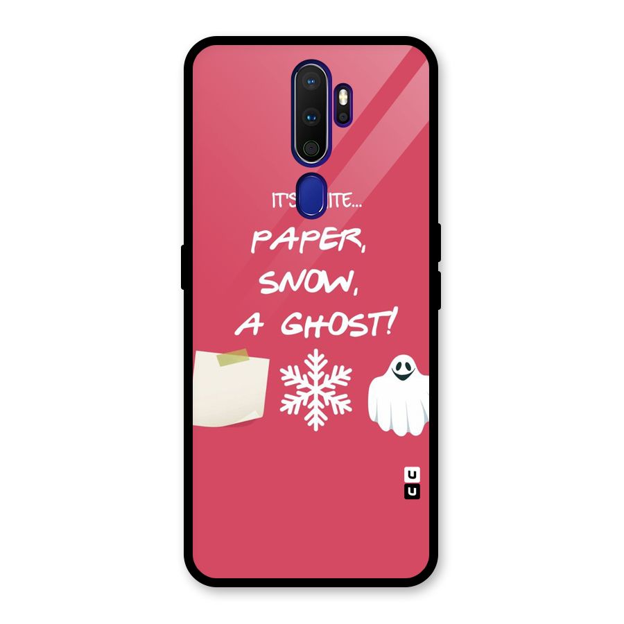 Snow Paper Glass Back Case for Oppo A9 (2020)