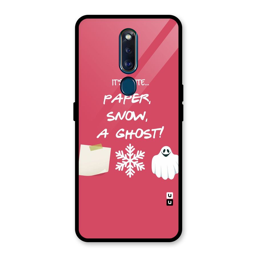 Snow Paper Glass Back Case for Oppo F11 Pro