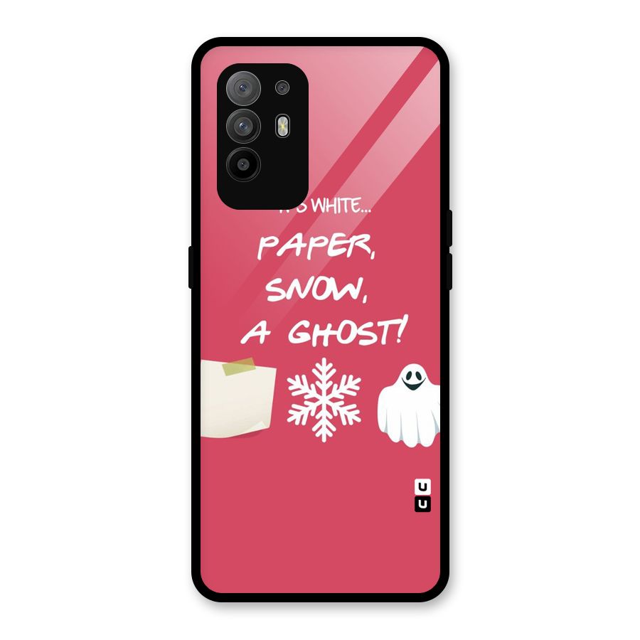 Snow Paper Glass Back Case for Oppo F19 Pro Plus 5G