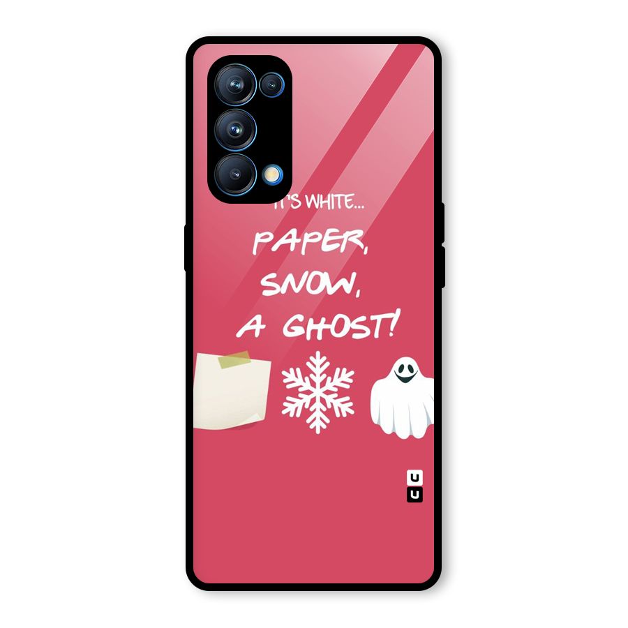 Snow Paper Glass Back Case for Oppo Reno5 Pro 5G