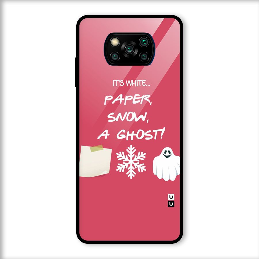 Snow Paper Glass Back Case for Poco X3